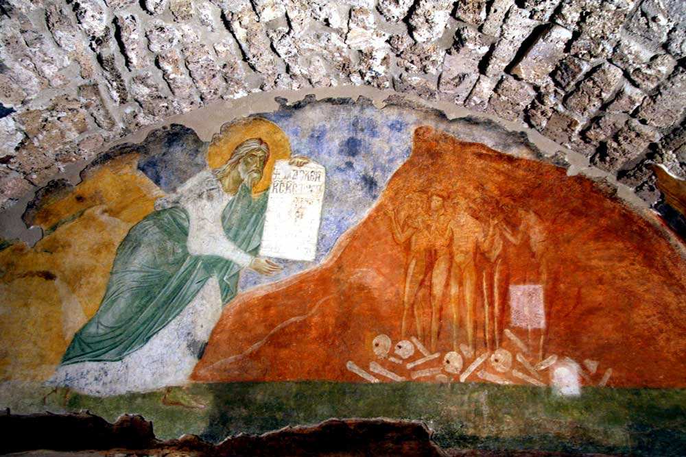 bachkovo monastery ossuary fresco painting