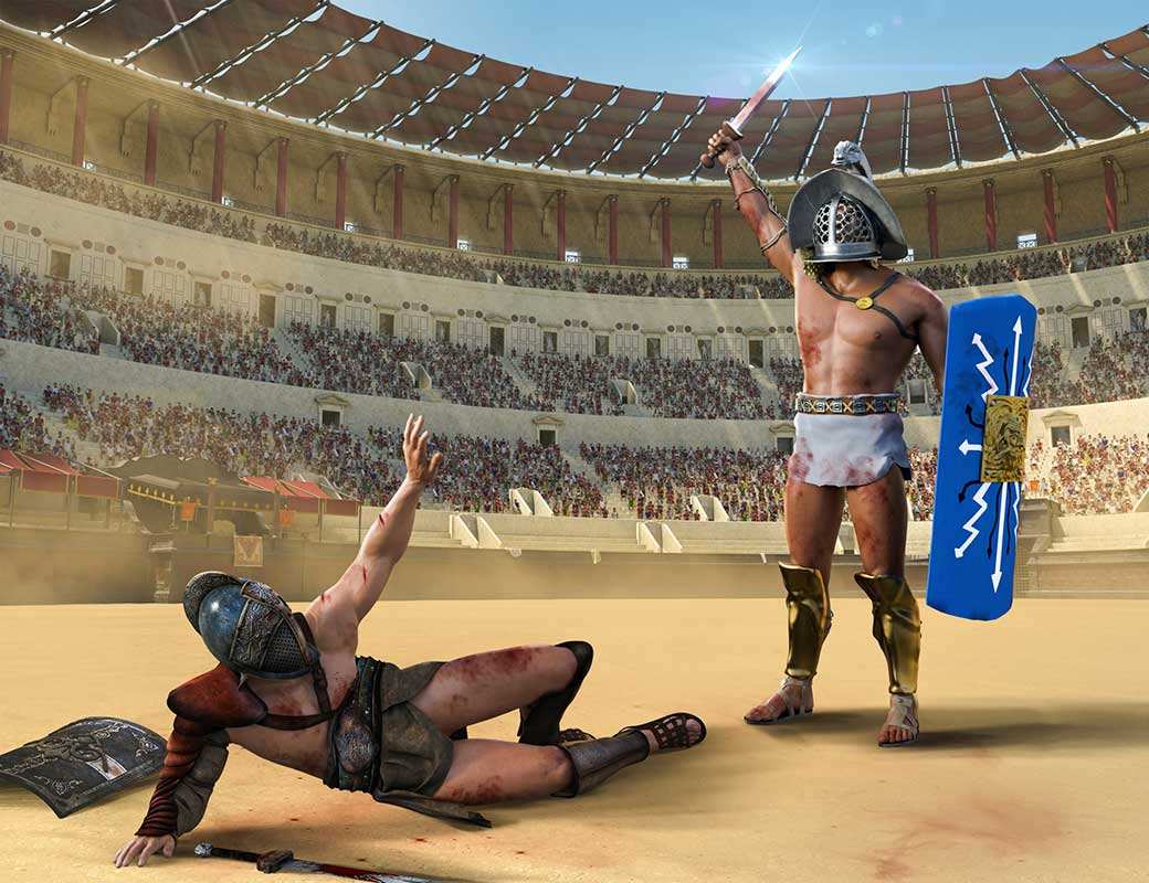 gladiatorial fights ancient rome
